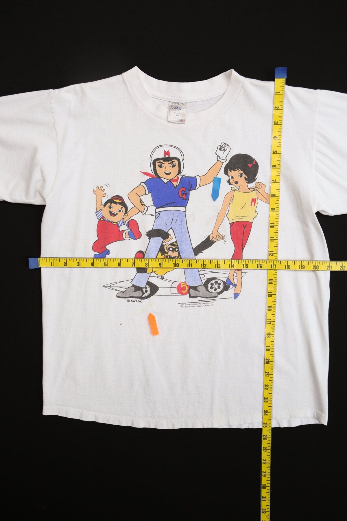 Vintage Speed Racer White Graphic T-shirt