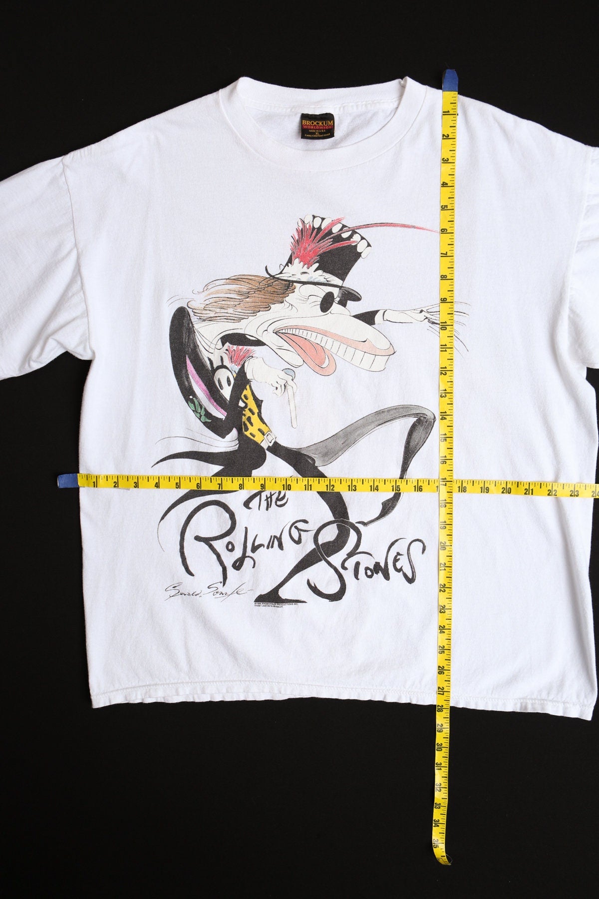 The Rolling Stones Mick Jagger Voodoo Lounge Tour White Graphic Shirt