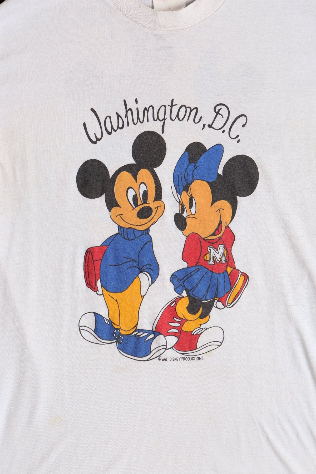 Vintage Mickey and Minnie Mouse Washington DC White T-shirt