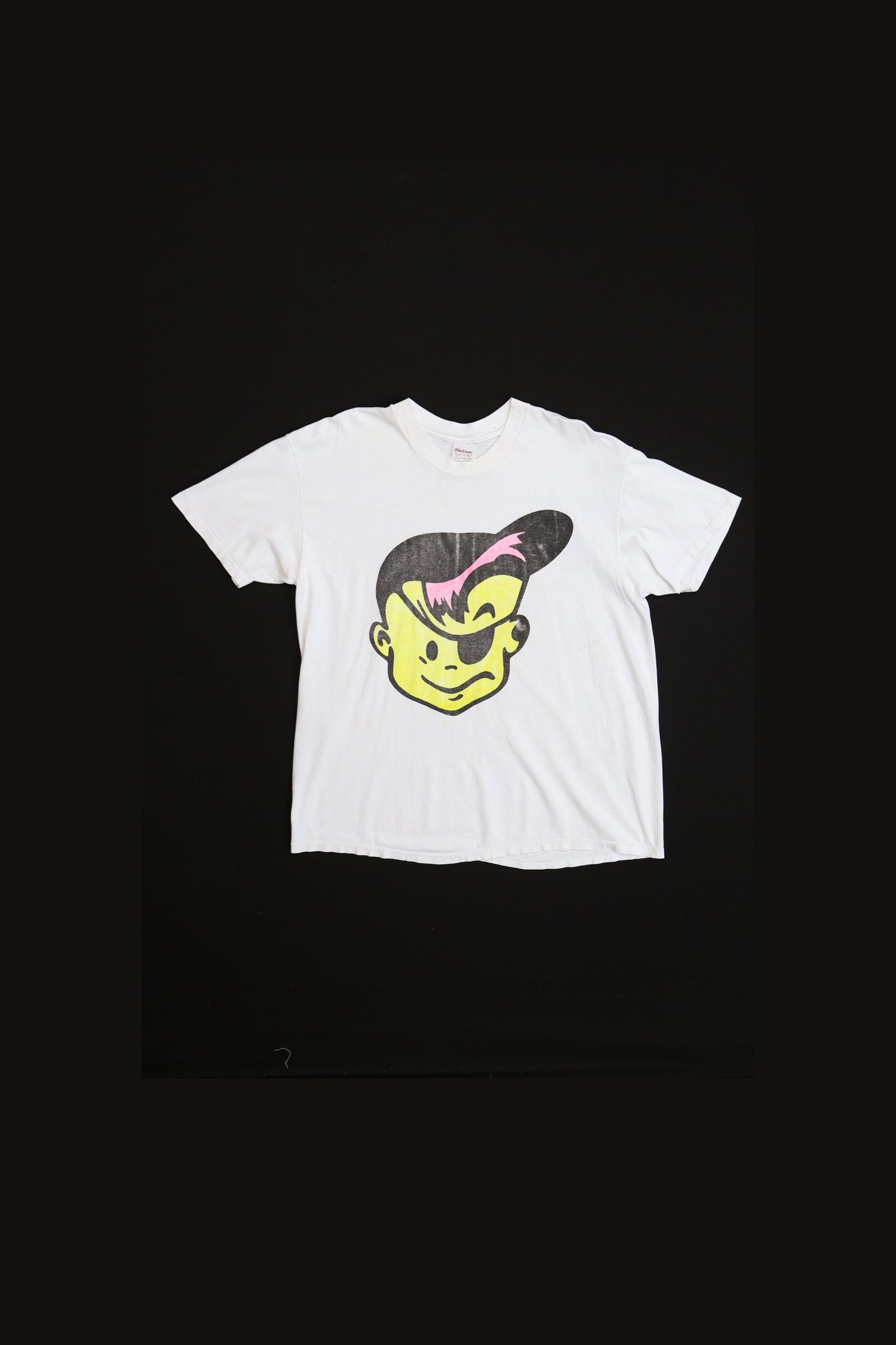 Bubble Gum Beach Gear One eye Patch White Graphic T-shirt