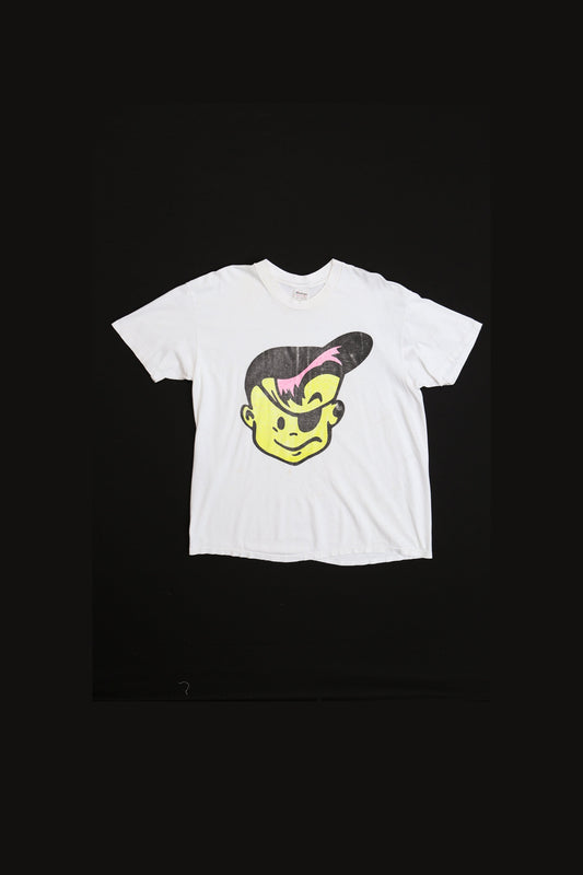 Bubble Gum Beach Gear One eye Patch White Graphic T-shirt
