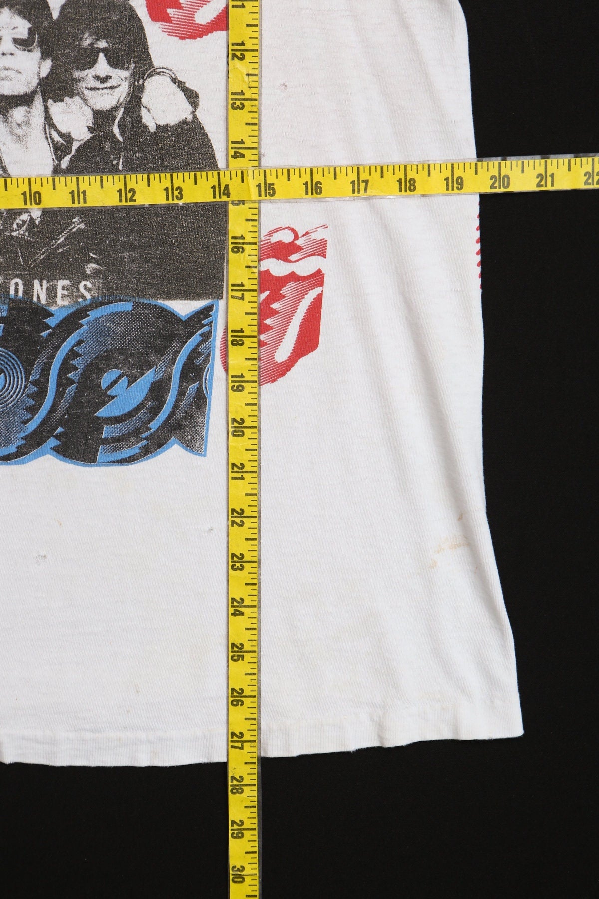 Rolling Stones Living Colour 1989 North American Tour White Graphic Shirt