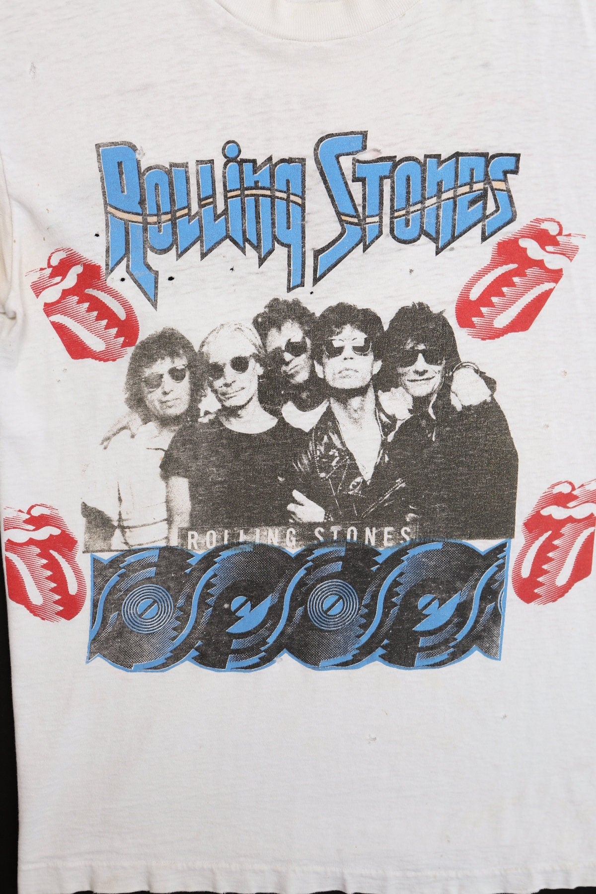 Rolling Stones Living Colour 1989 North American Tour White Graphic Shirt