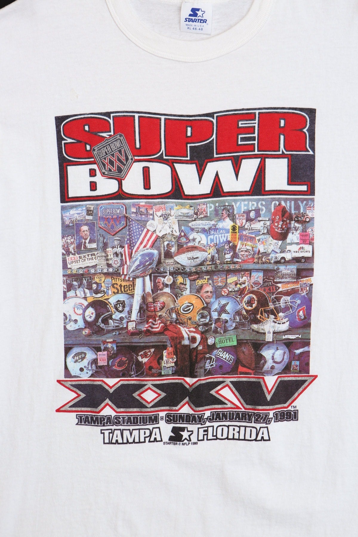 Vintage Football Graphic T-shirt - Tampa Florida Stadium January 27, 1991