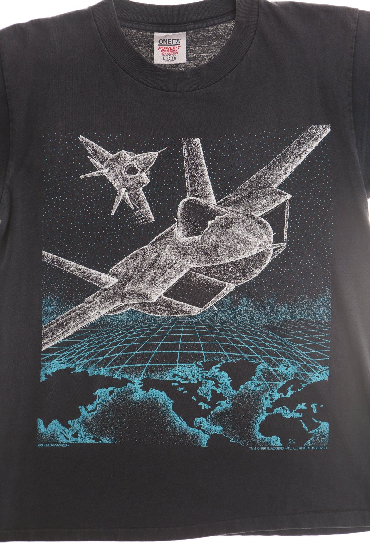 Super Cruiser Aircraft Black Graphic T-shirt