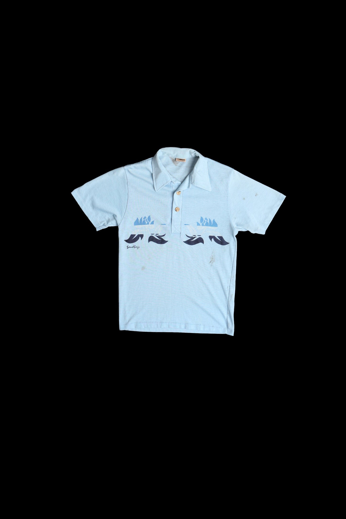 Vintage Surfing Polo Shirt - Sandbags Floral Print