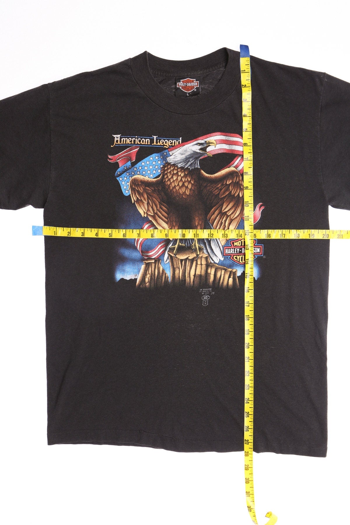 American Legend Harley Davidson Black Graphic T-shirt - Golden State San Jose California