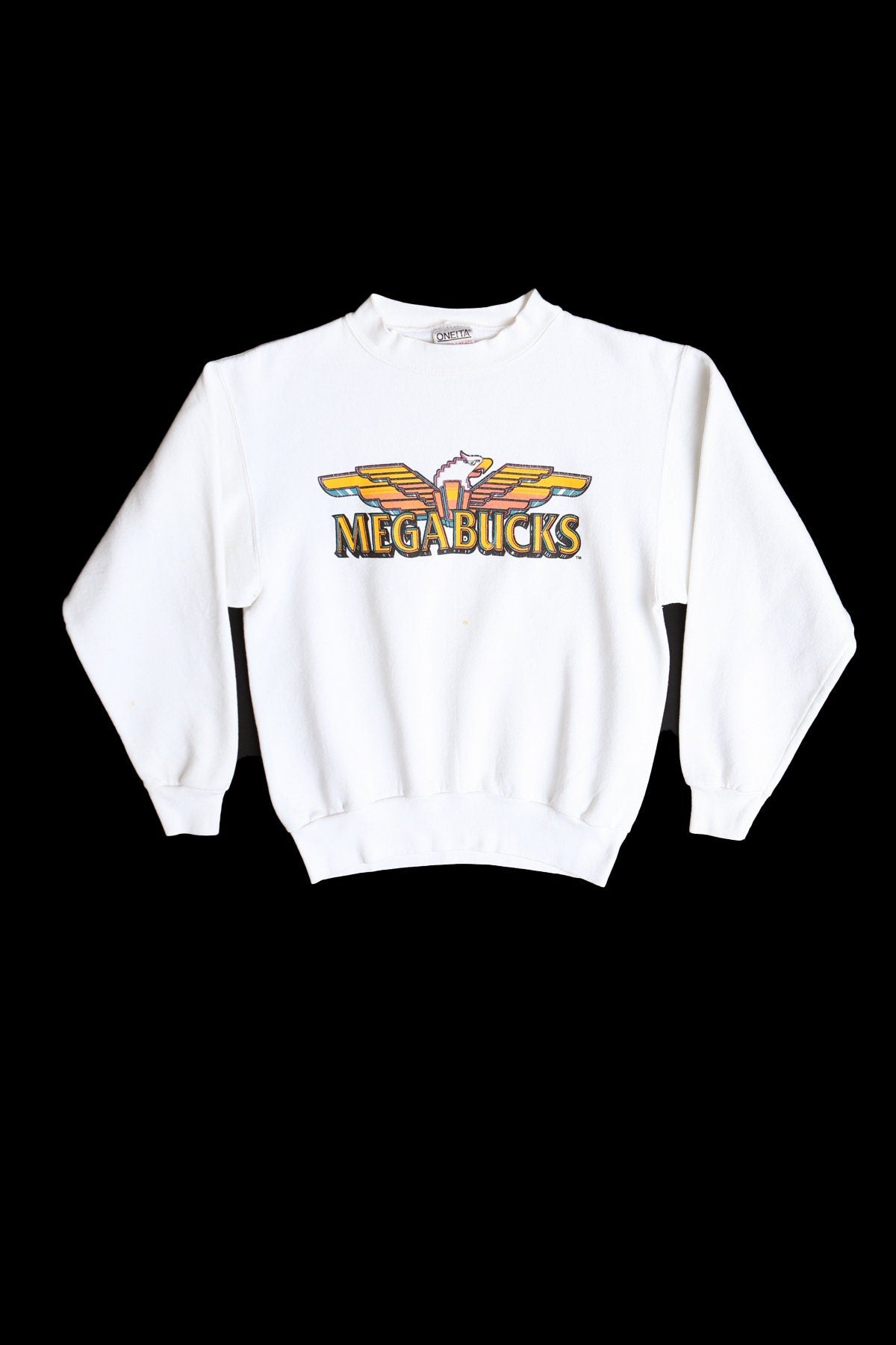 Vintage Graphic Sweatshirt - Mega Bucks Iron Eagle Print