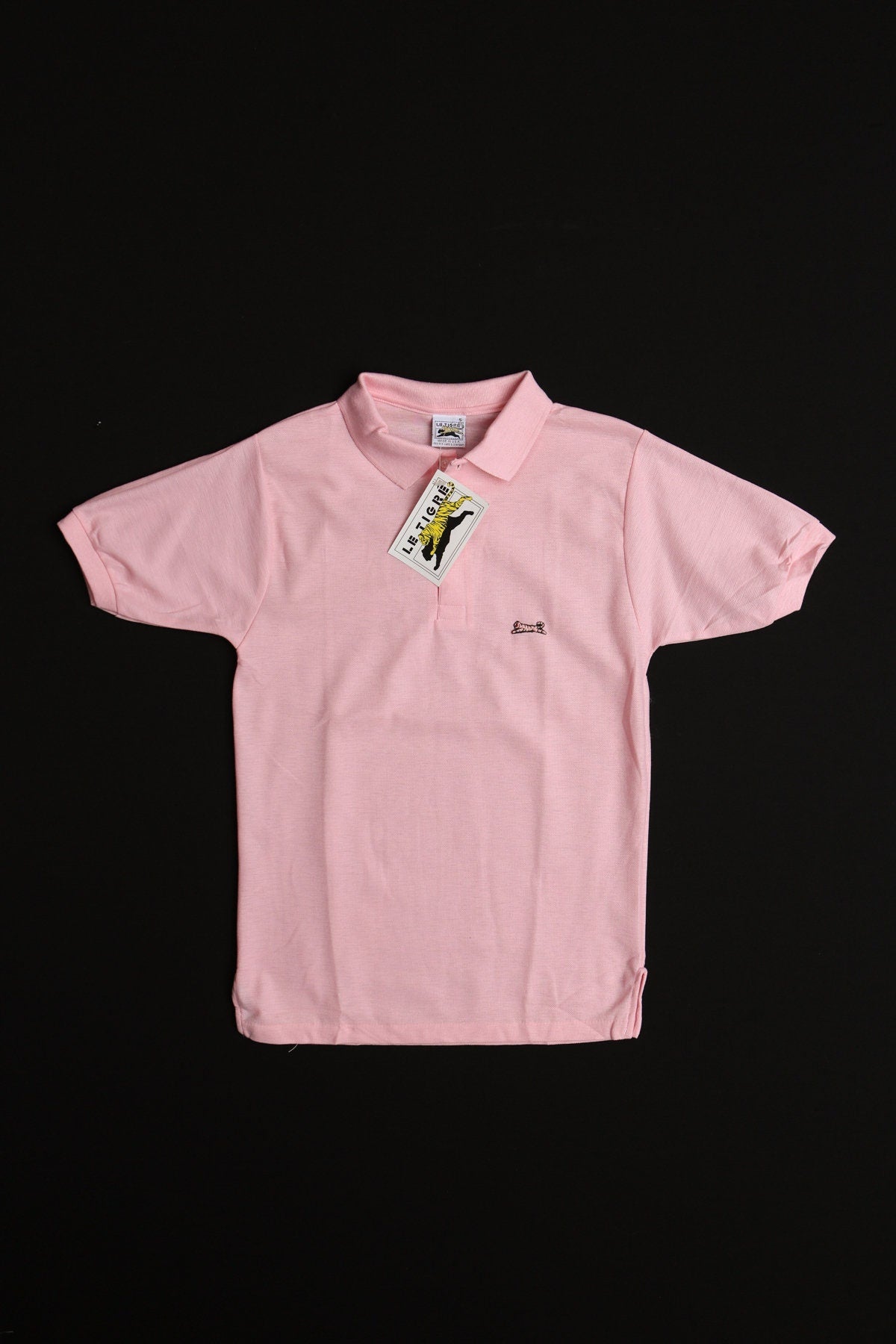 Vintage Dead Stock Le Tigre Pink Polo Shirt