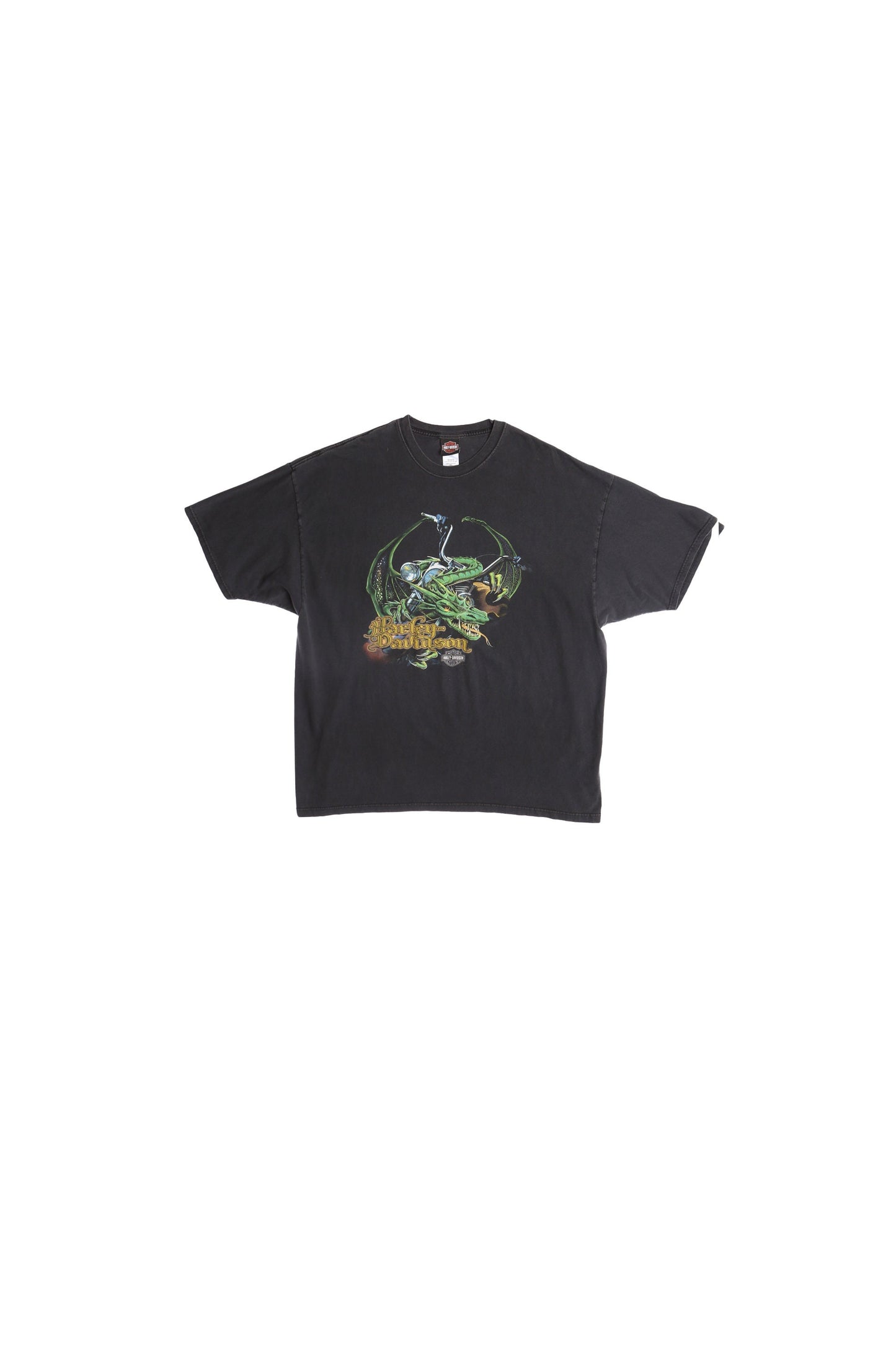 Harley Davidson Of Victorville California Black Graphic T-shirt - Dragon Print