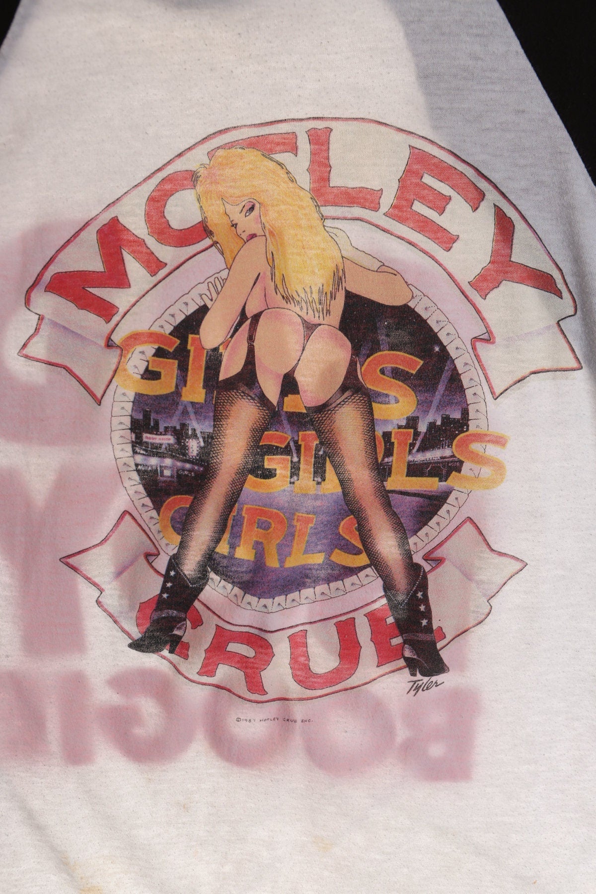 Motley Crue Girls Girls Girls - Bad Boy Boogie 3/4 Sleeve Graphic Shirt