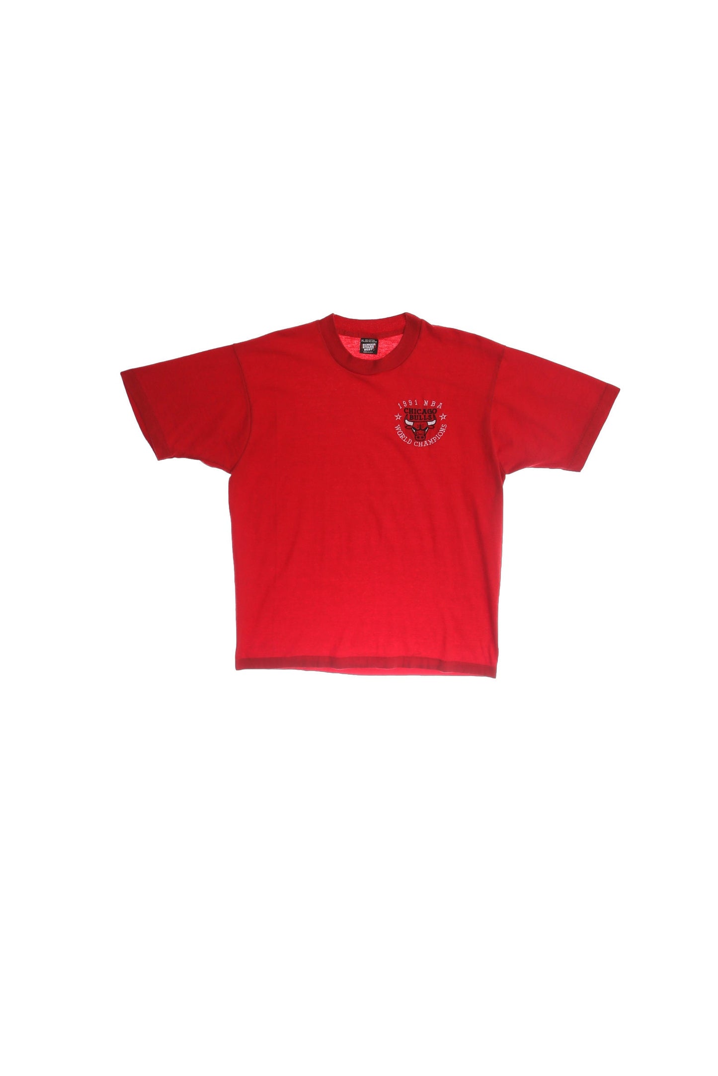 Chicago Bulls 1991 NBA World Champions Red Embroidered T-shirt