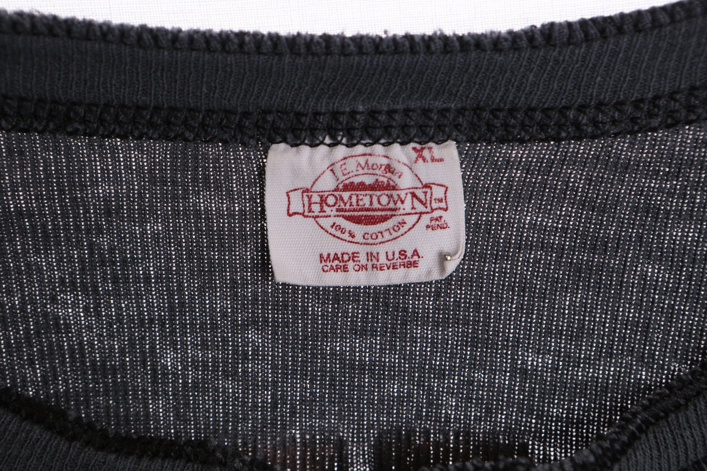 Vintage Black Biker Thermal Shirt - Fullerton Harley Davidson Dealer