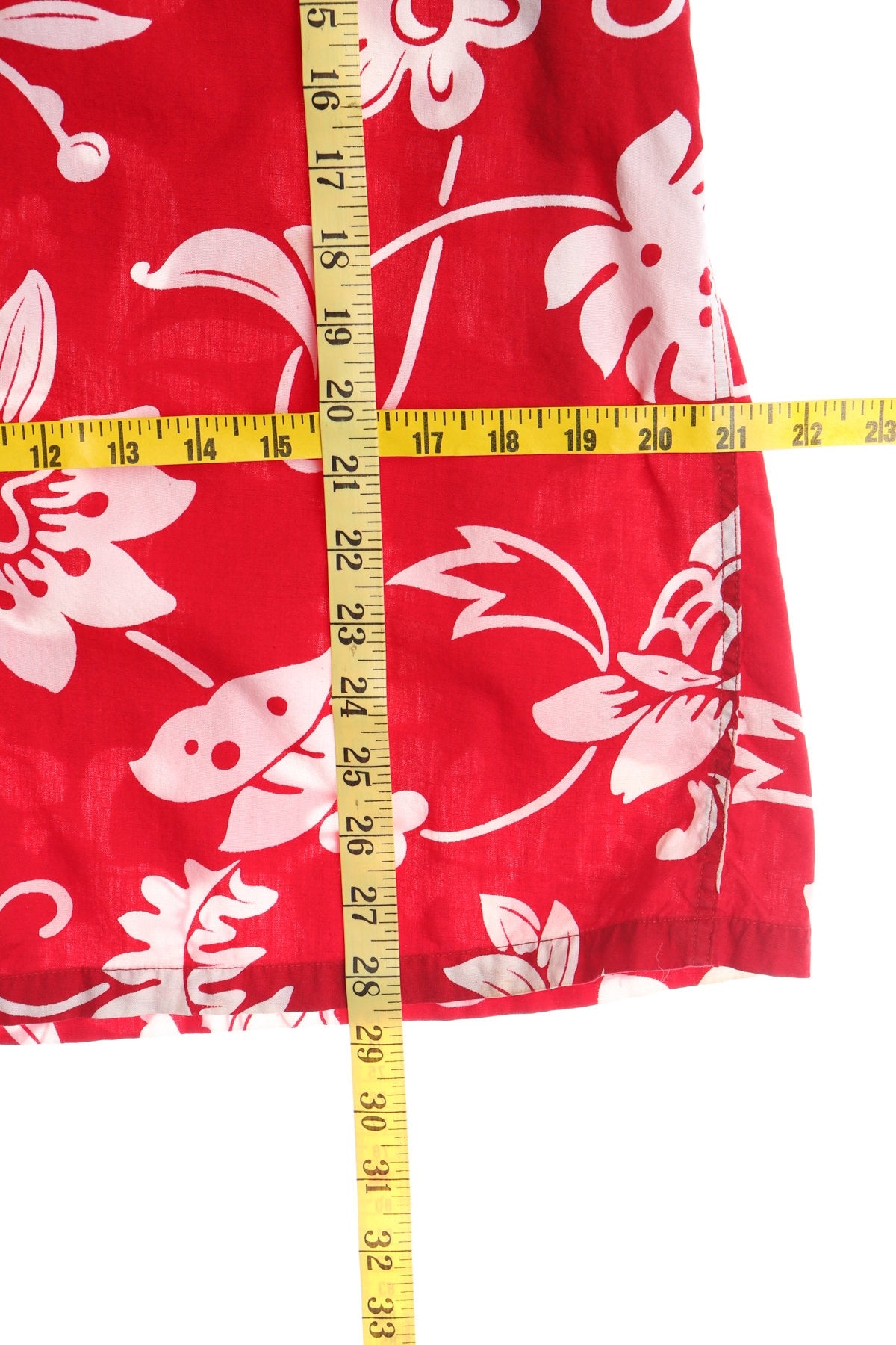 Vintage Red Hawaiian Shirt With White Floral Print By - Kamehameha