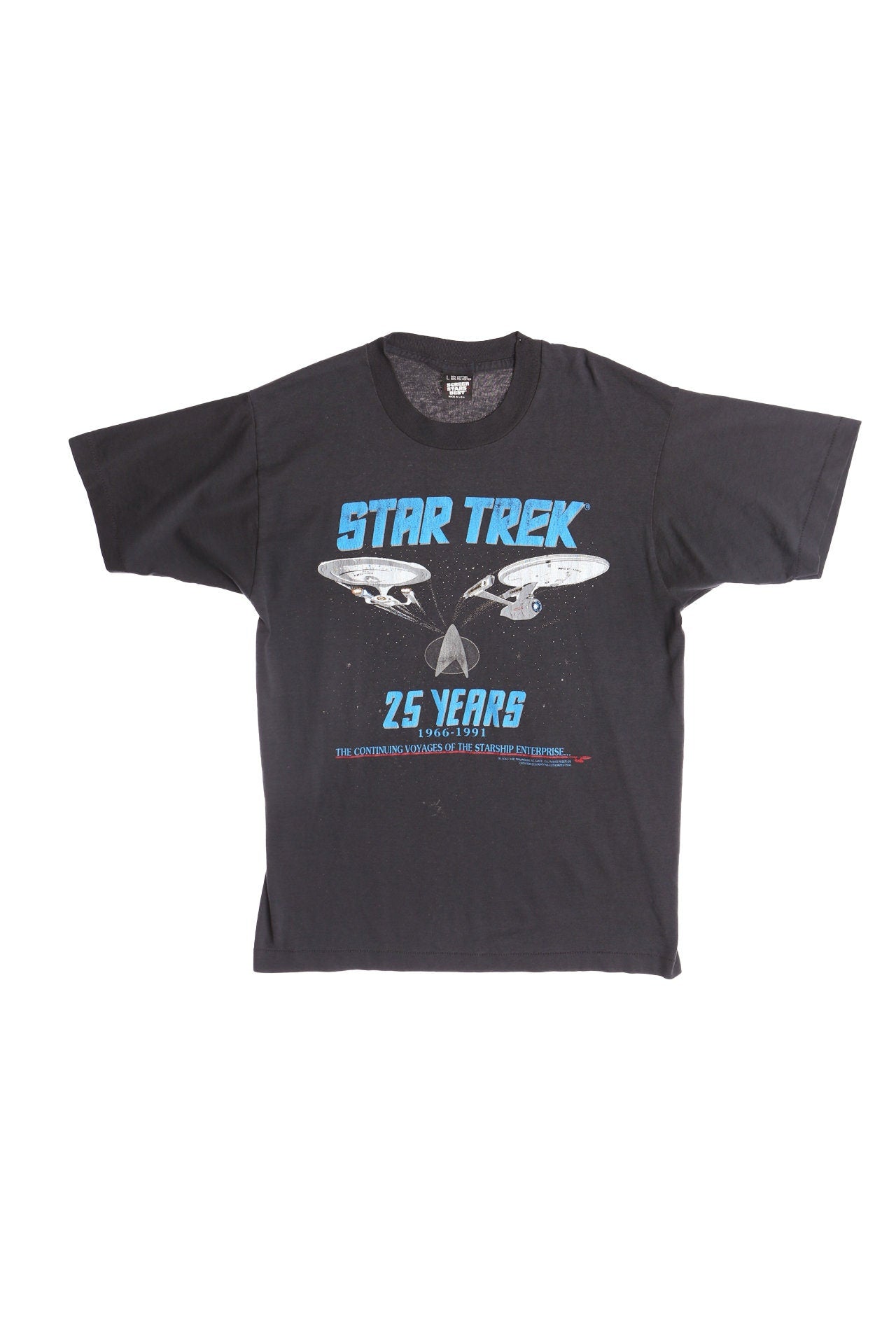 Star Trek 25 Years Anniversary Black Graphic T-shirt
