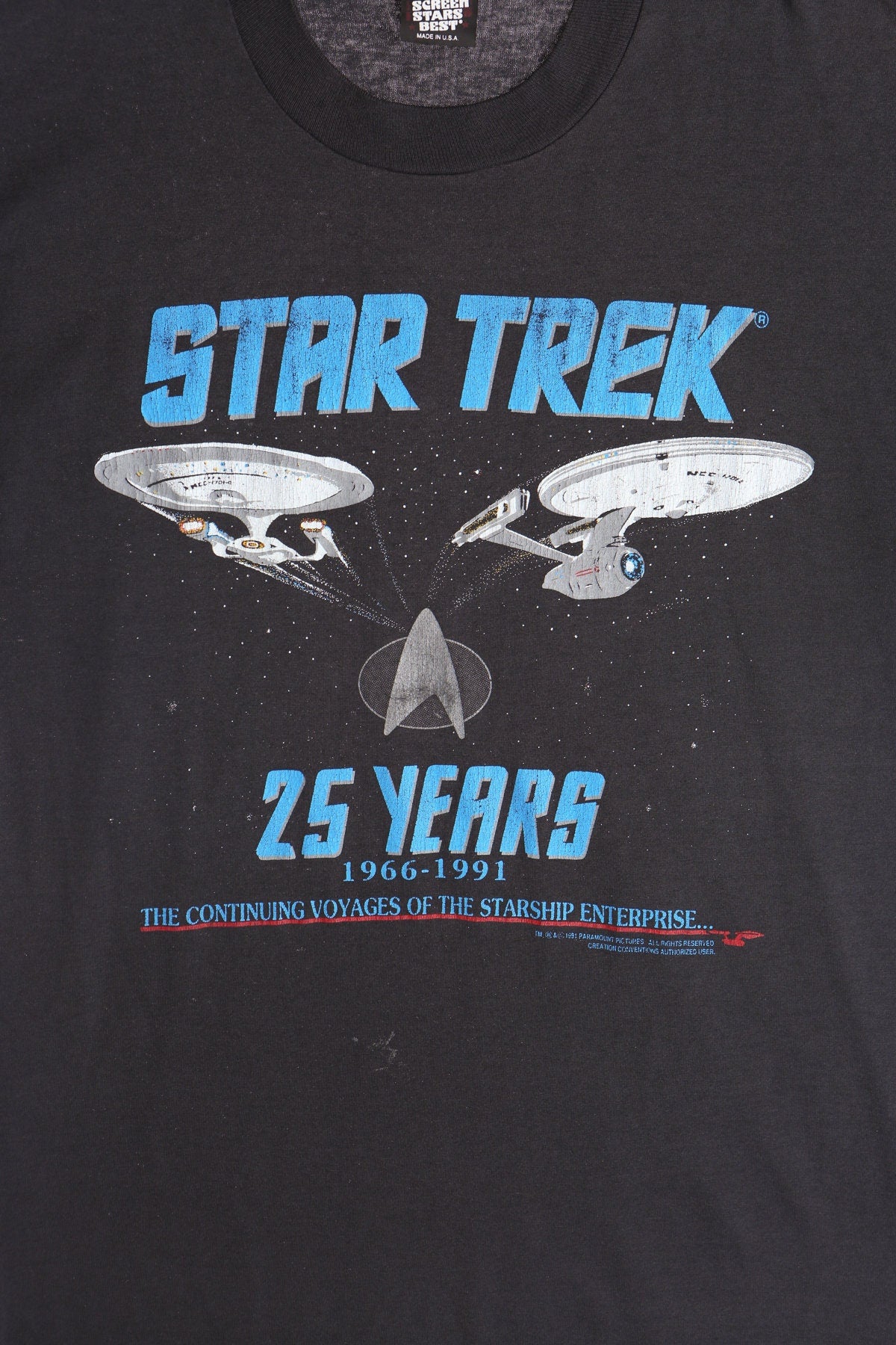 Star Trek 25 Years Anniversary Black Graphic T-shirt