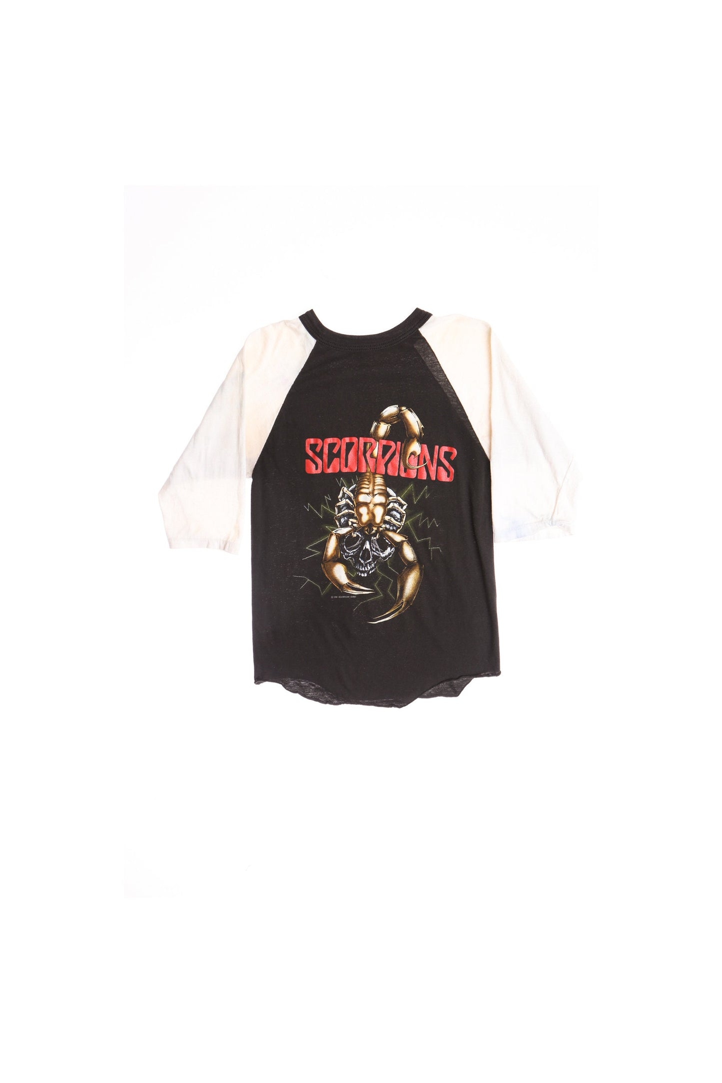 Scorpions Tour Rock Band Black Baseball Graphic T-shirt