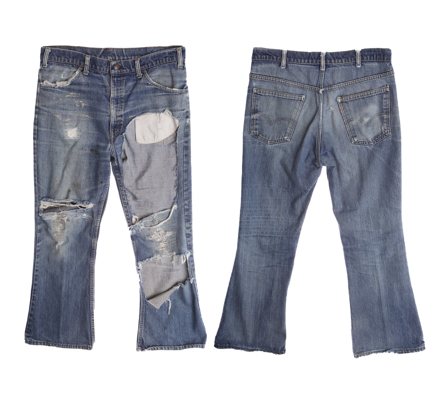 Vintage Levi's Bell Bottom Distressed Denim Pants