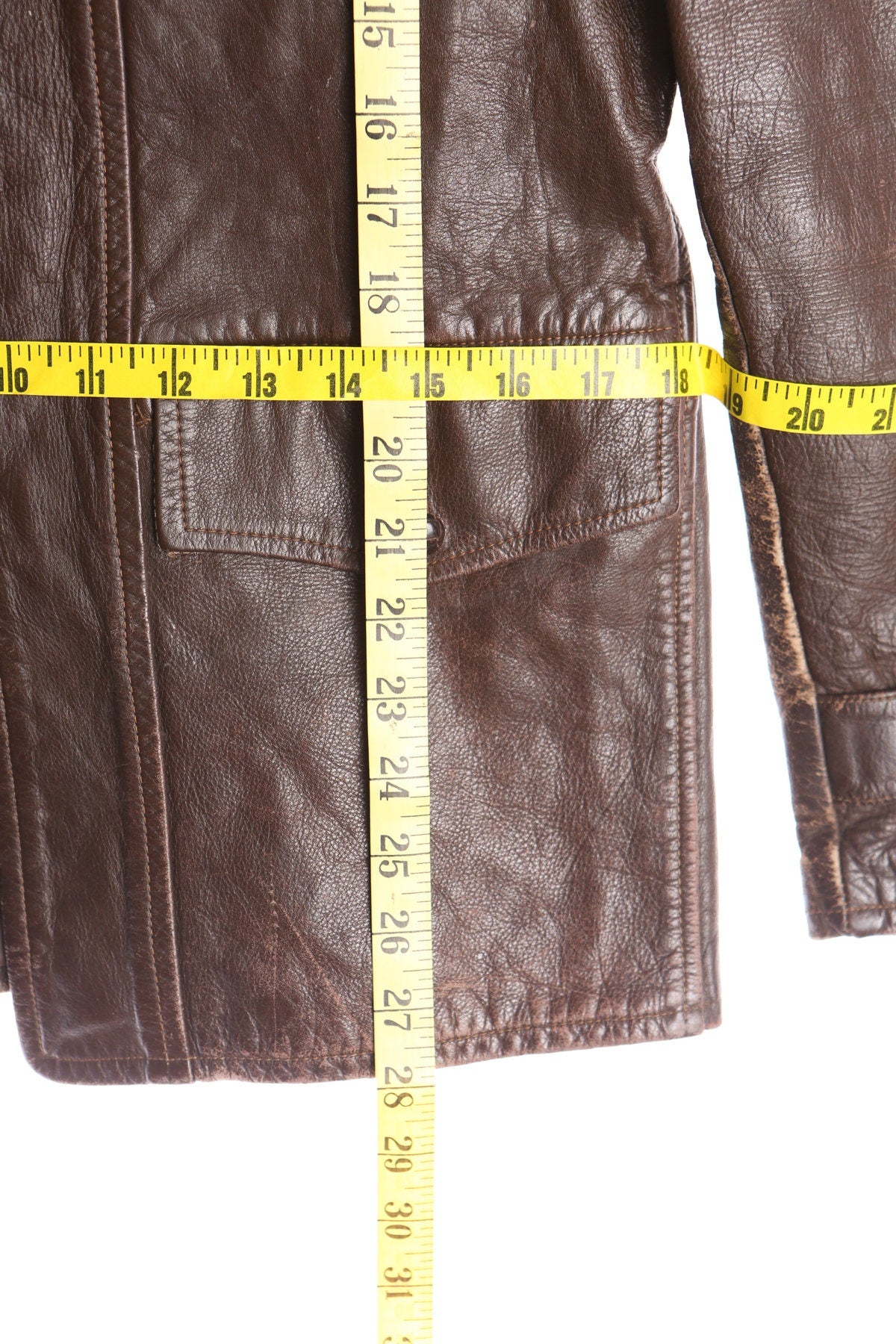 Vintage Men Brown Leather Jacket - Styled By Knopf - Era ( 40's 50 )