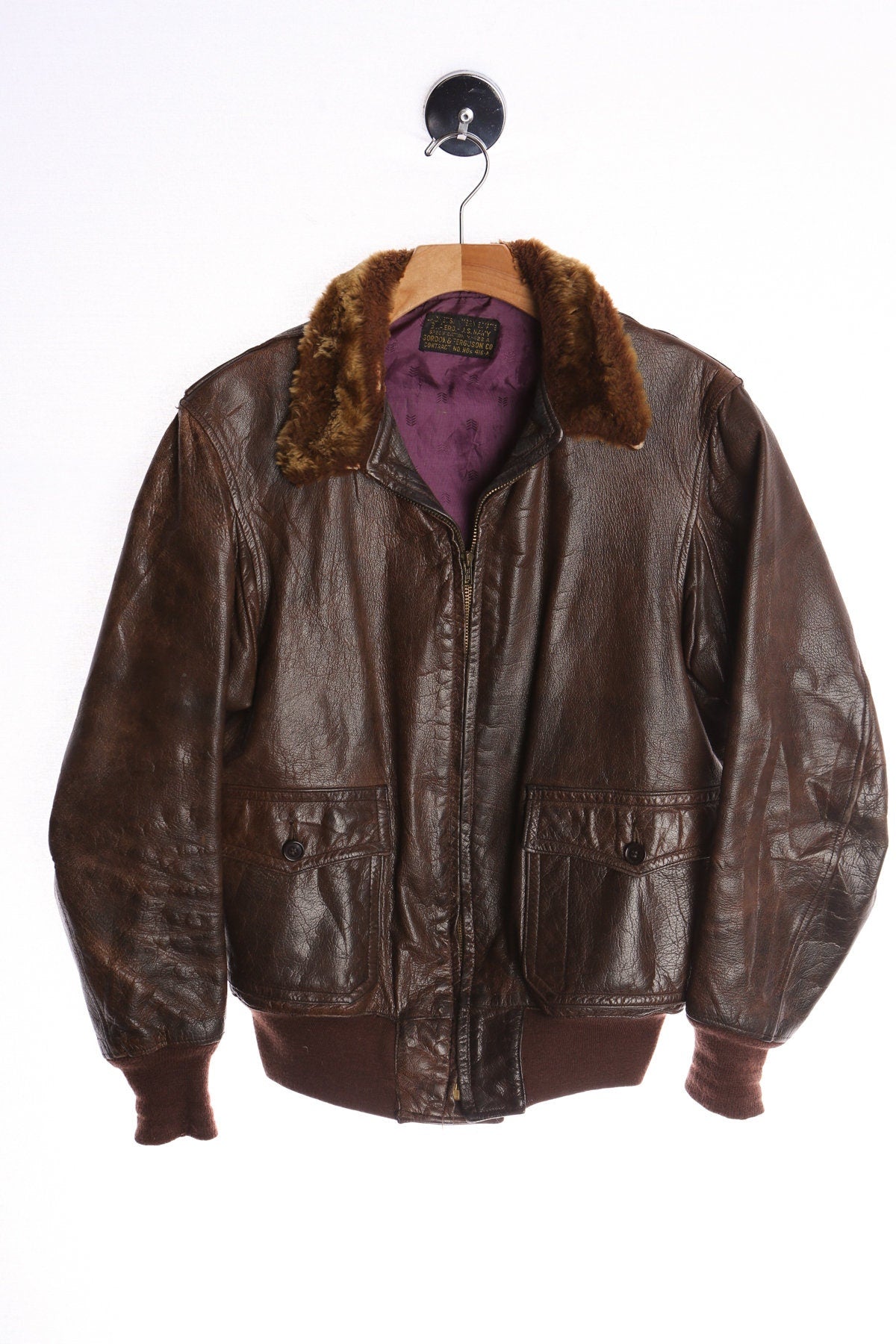 M-422 A Brown Bomber Leather Jacket