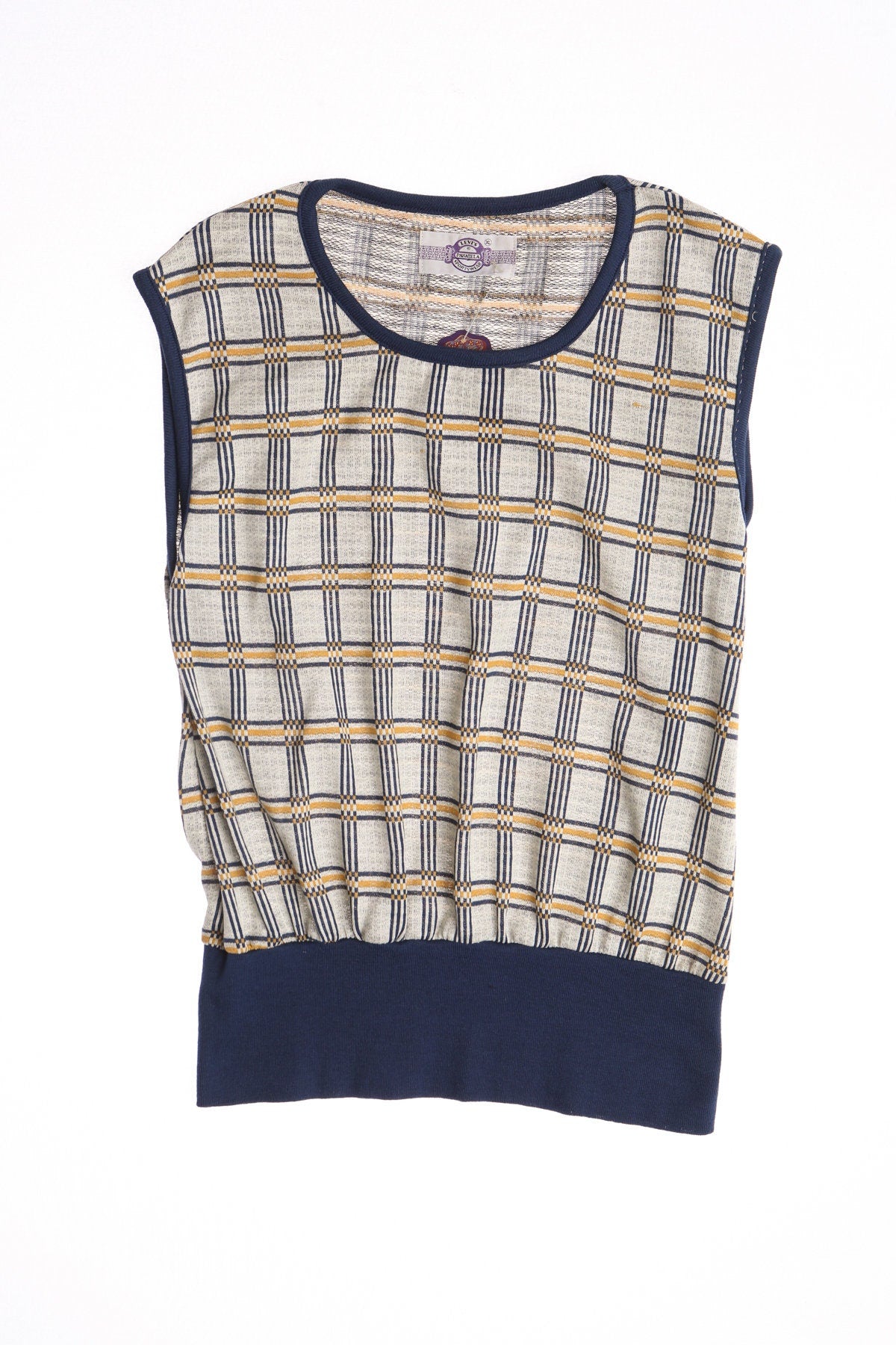 Levi's 70's Women Poly Plaid Top with Original Tag