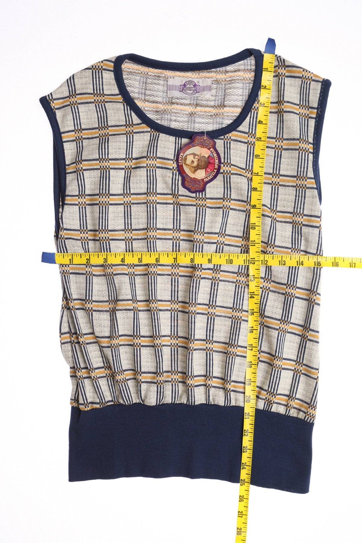 Levi's 70's Women Poly Plaid Top with Original Tag