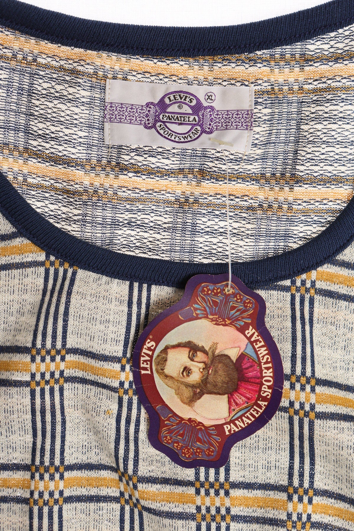 Levi's 70's Women Poly Plaid Top with Original Tag