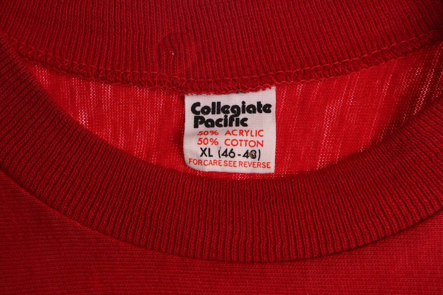 Vintage Red Football Jersey - Villa Grande White Print - Collegiate Pacific Label