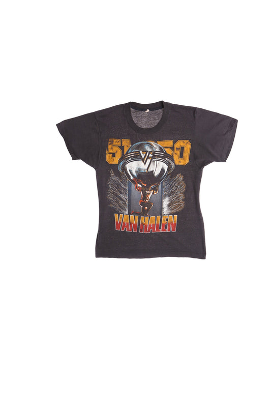 Van Halen Kicks Ass 5150 Tour Black Graphic Shirt