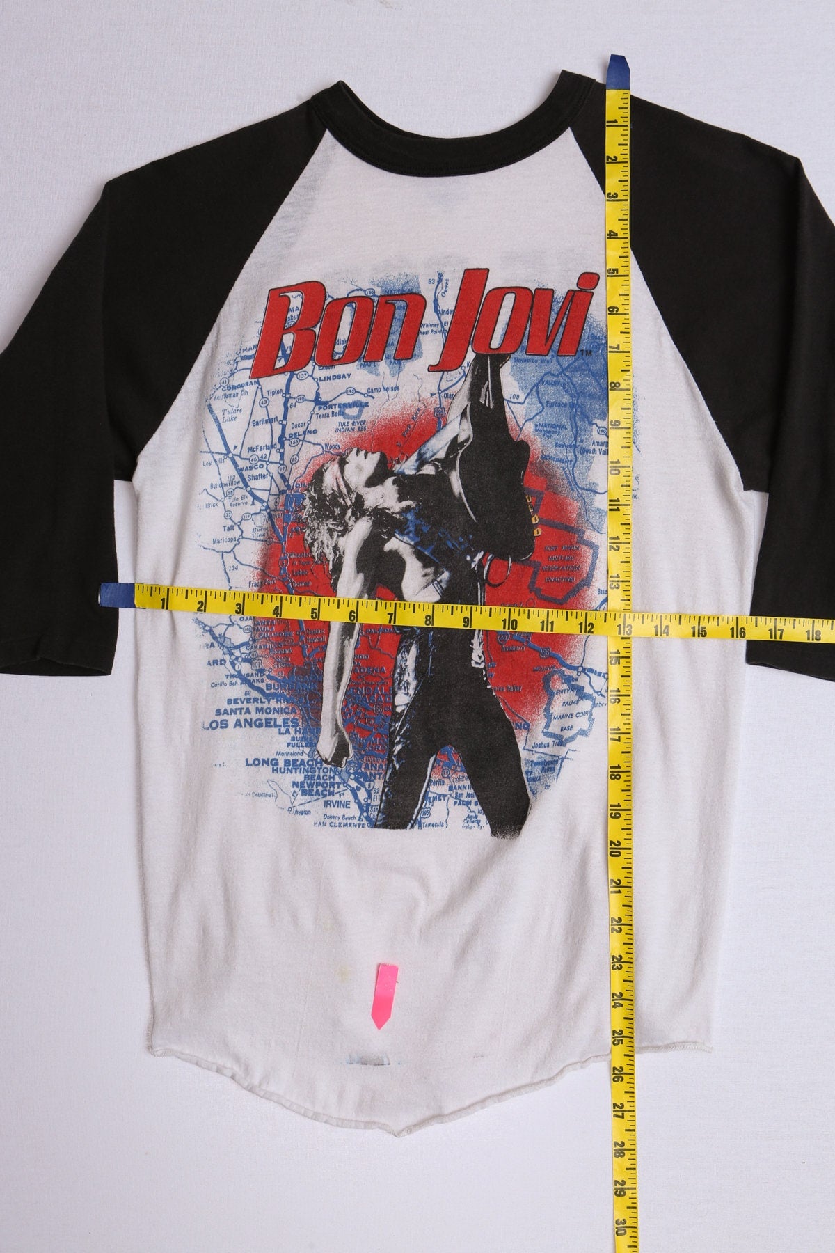 Bon Jovi Slippery Wet Party Animals Rock Irvine Meadows Graphic Baseball Shirt