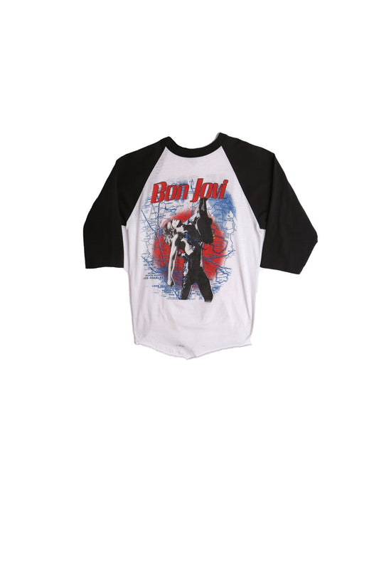 Bon Jovi Slippery Wet Party Animals Rock Irvine Meadows Graphic Baseball Shirt