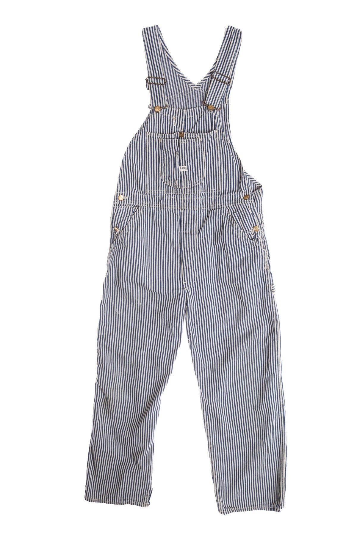 Vintage Lee Striped Men Denim Overalls