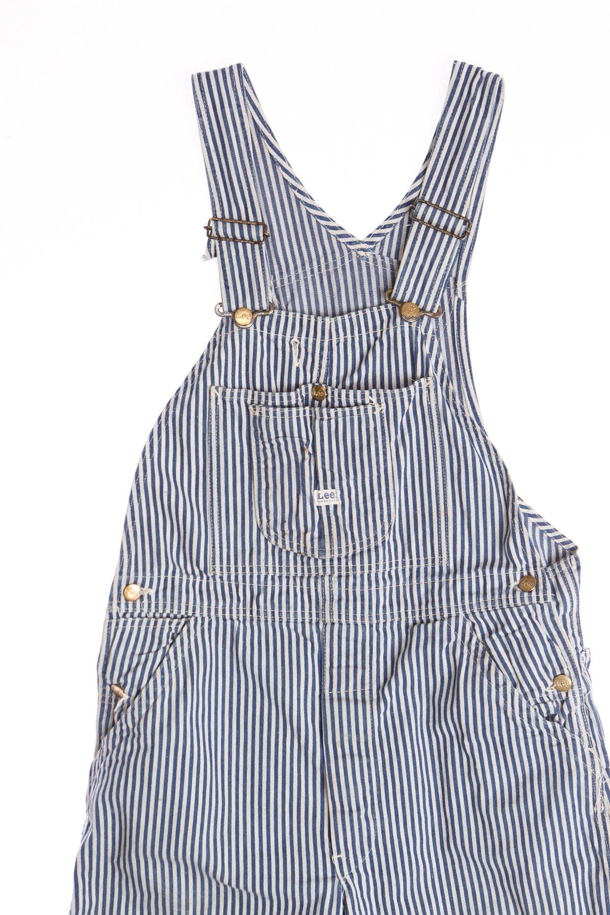 Vintage Lee Striped Men Denim Overalls