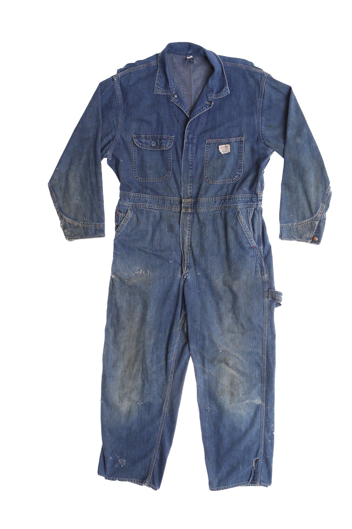 Vintage Big Mac Blue Men Work Jumpsuit