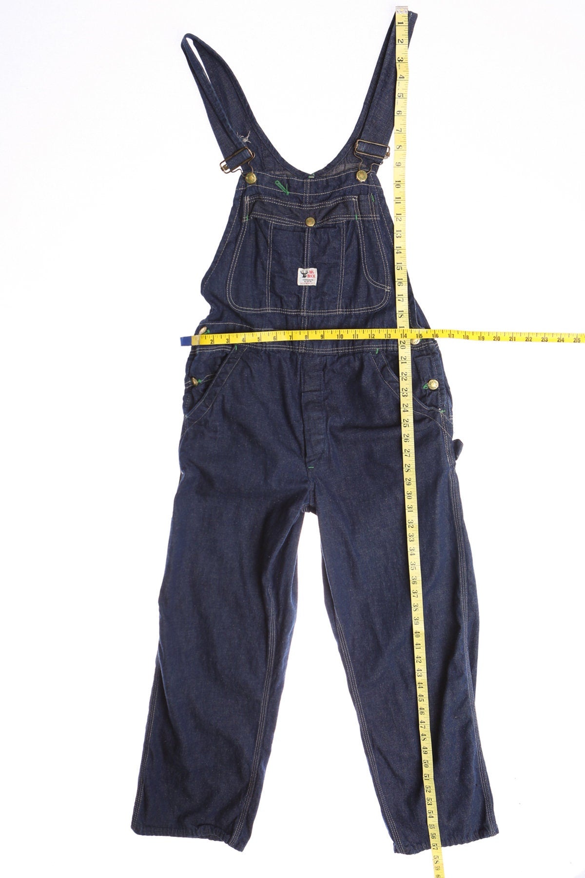 Big Buck Label Blue Men Work Overalls - Made in USA - Era (60's - 70's) - Ely & Walker