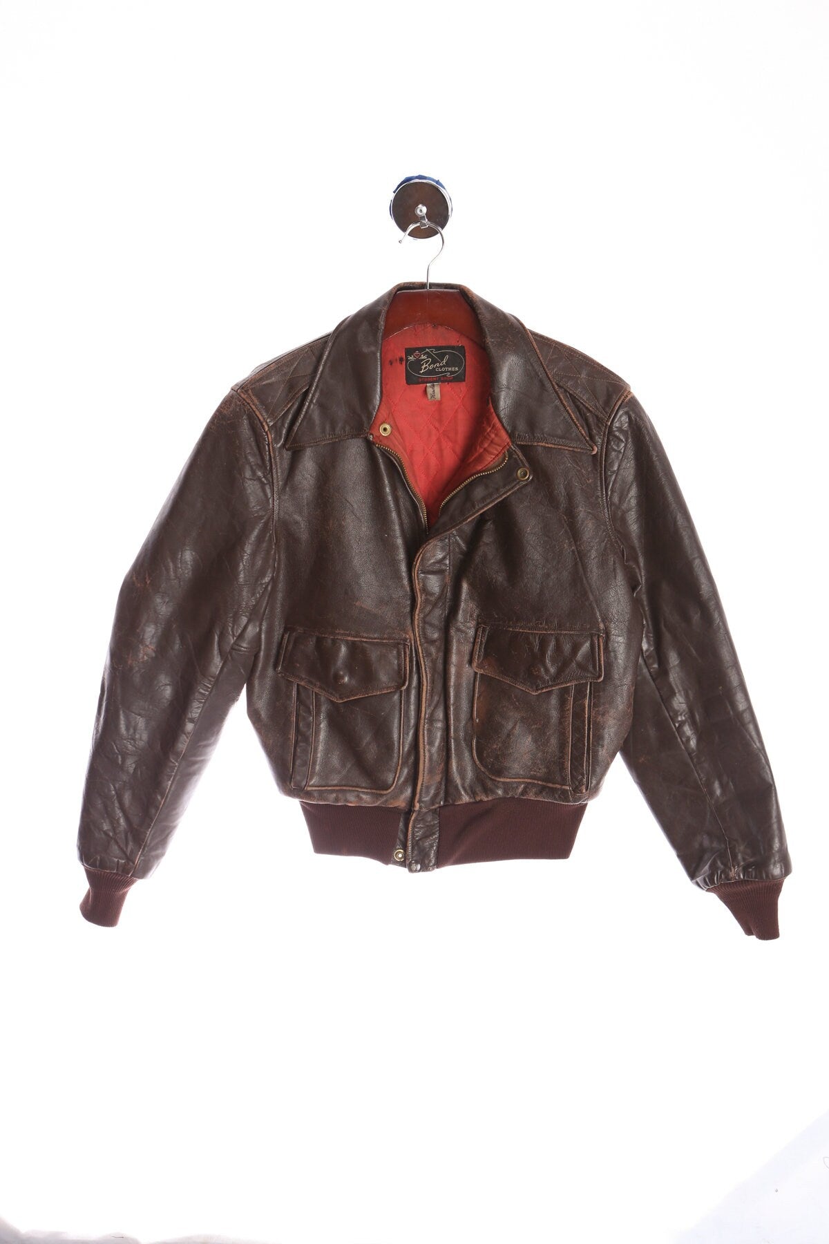 Bond Brothers Vintage Brown Leather Bomber Jacket - Era ( 40's - 50's )