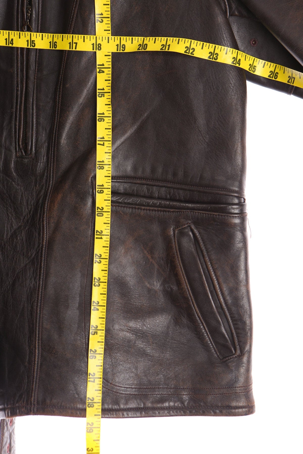 Hercules Vintage Brown Leather Coat With Waist Belt - Era ( 40's - 50's )