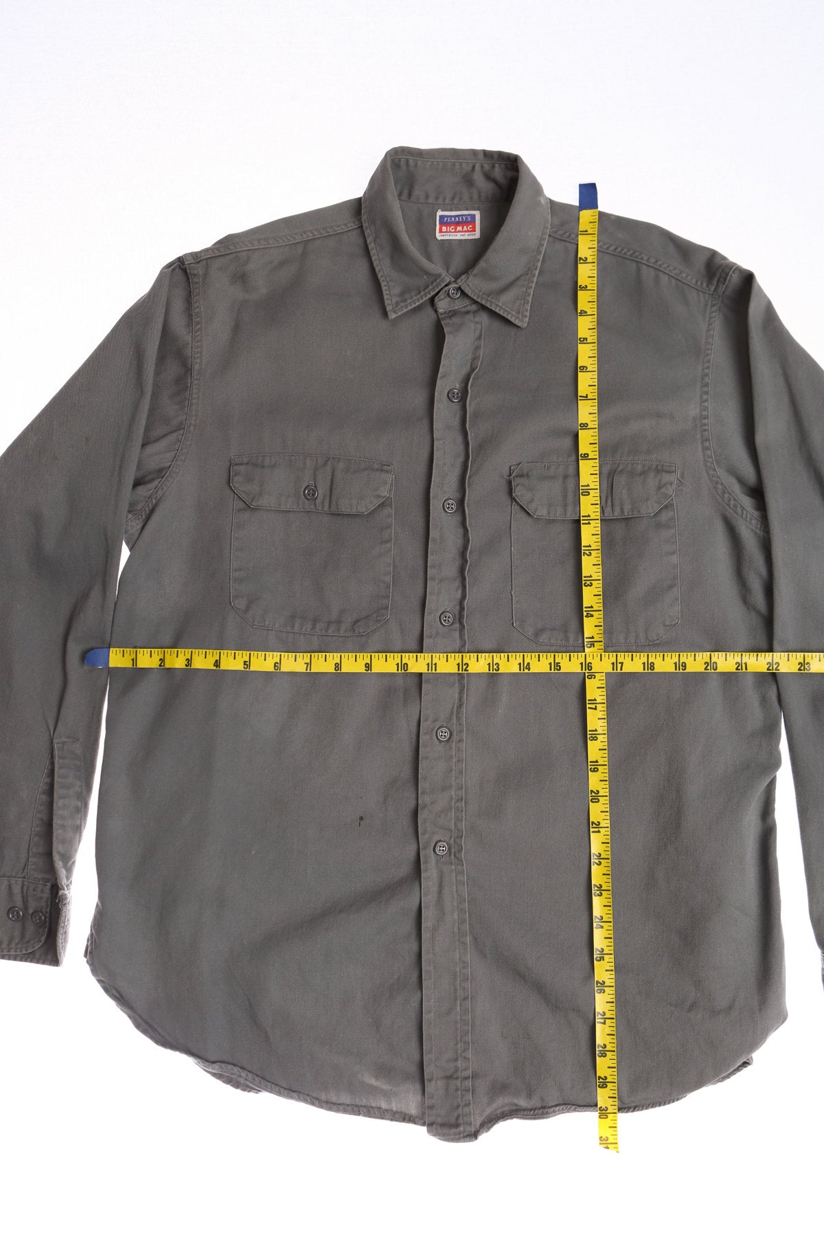 Big Man Vintage Men Work Long Sleeve Shirt - Era ( 50's - 60's )