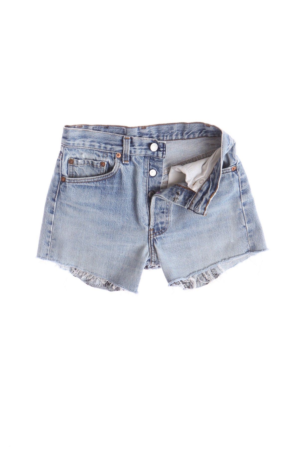 501 Levi's Blue Denim Short With back Patchwork