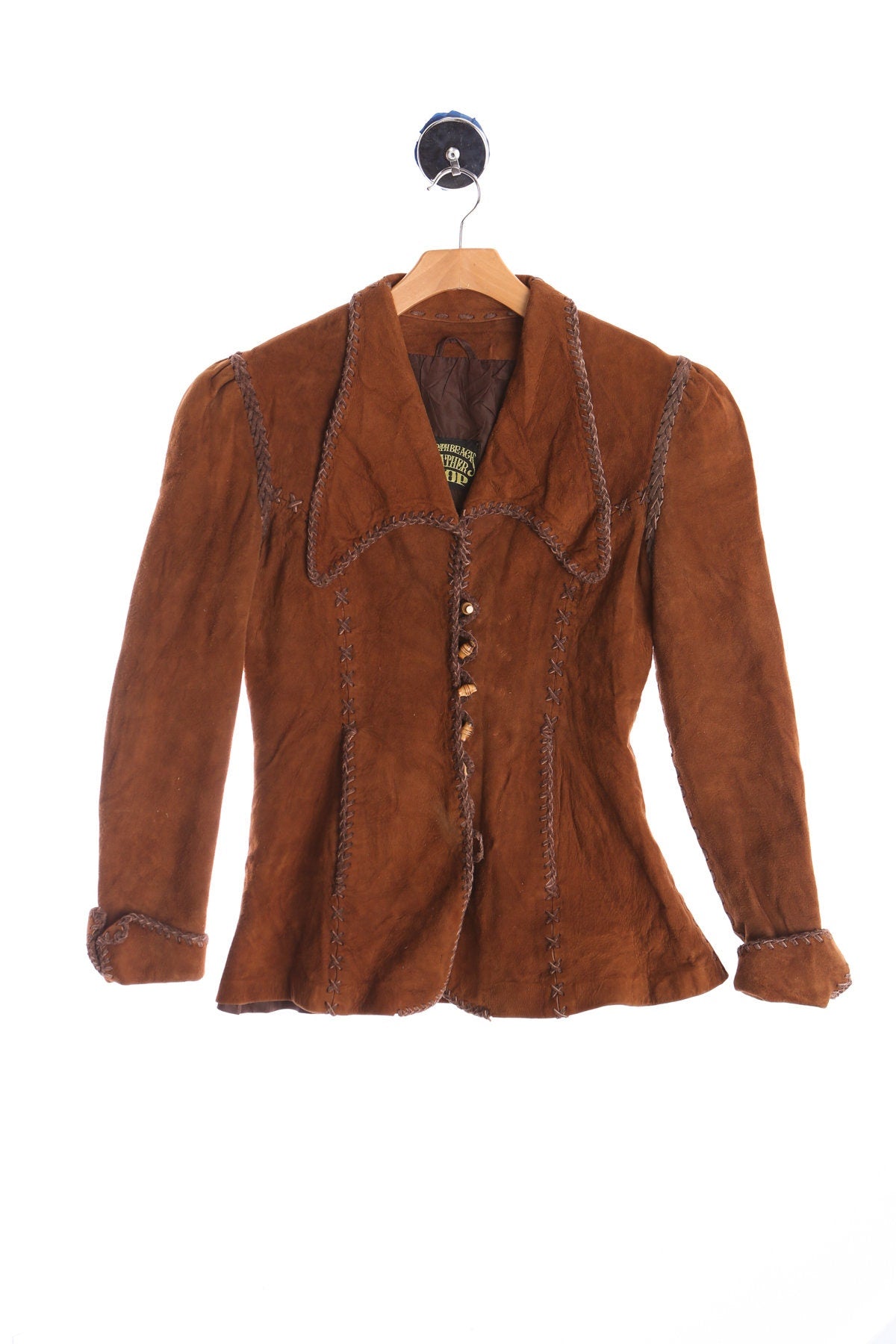 North Beach Leather Shop Women 70's Tan Suede Jacket