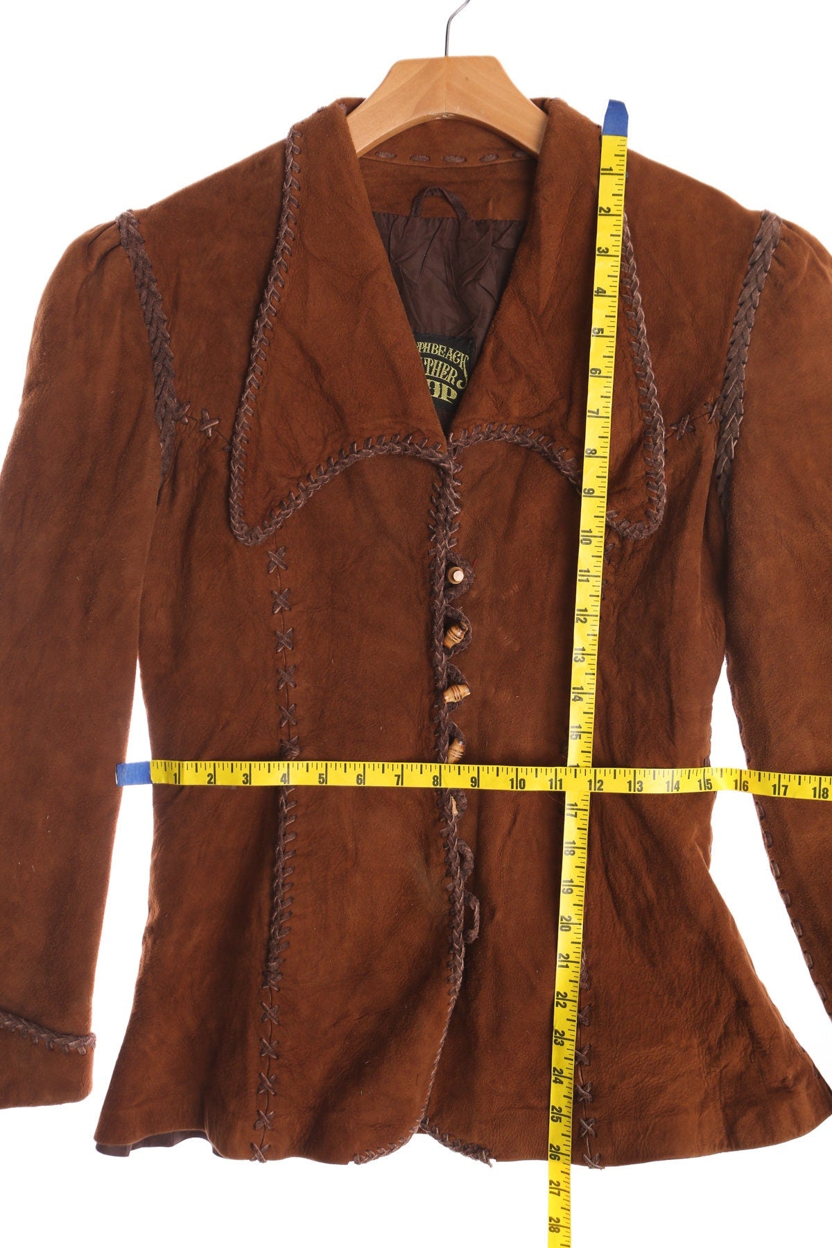 North Beach Leather Shop Women 70's Tan Suede Jacket