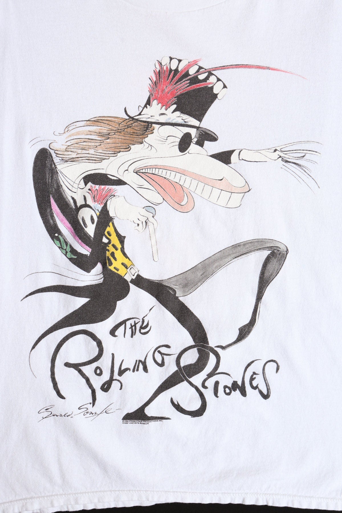 The Rolling Stones Mick Jagger Voodoo Lounge Tour White Graphic Shirt