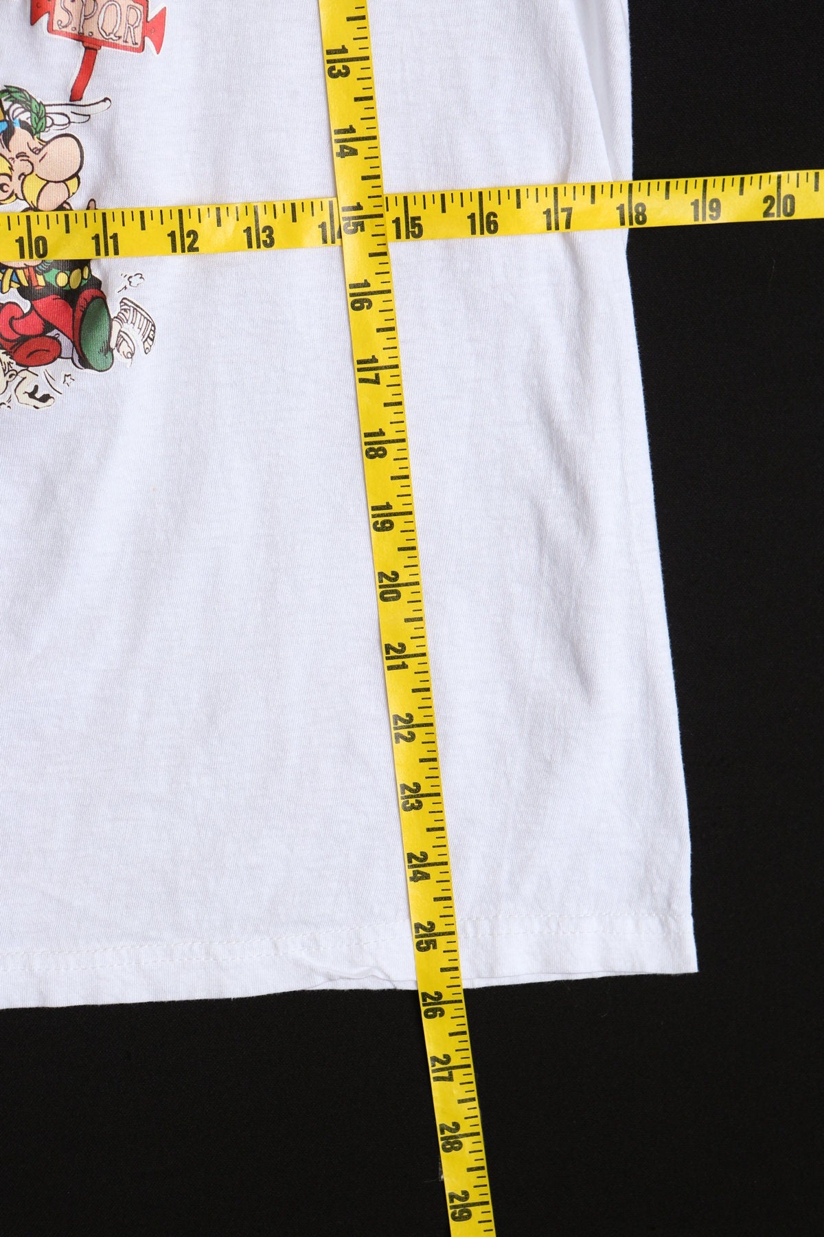 ROMA Iron Print White Vintage T-shirt - Onix and Asterix Vikings Cartoons