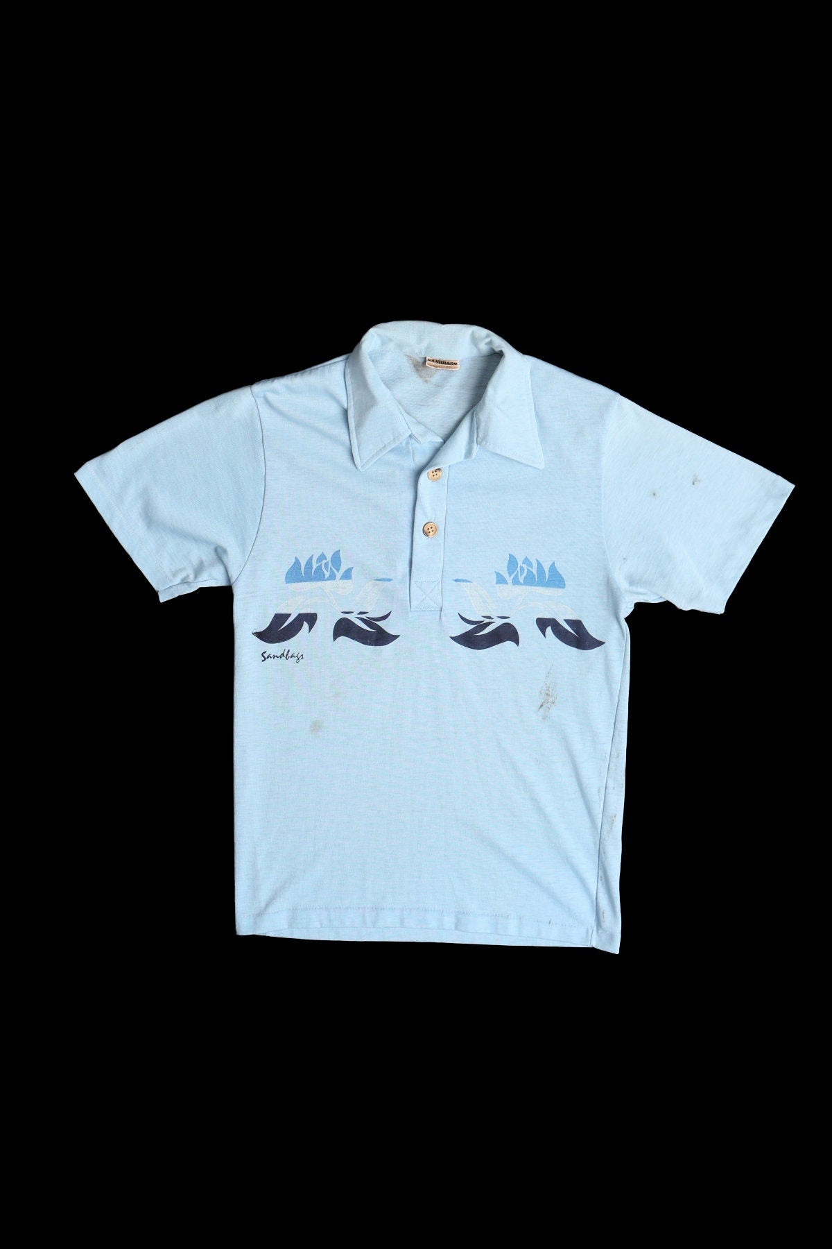 Vintage Surfing Polo Shirt - Sandbags Floral Print