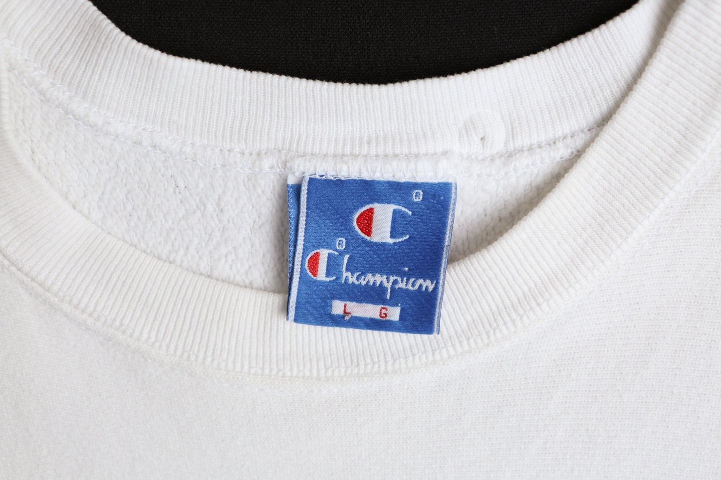 Vintage White Champion Sweatshirt With Washington University Print