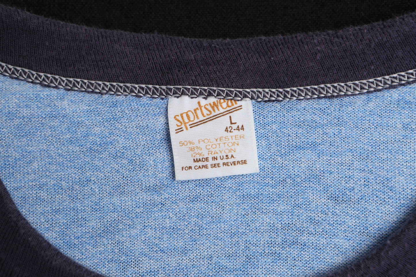 Vintage Blue Graphic T-shirt - Virginia Beach Feet Front Small Print