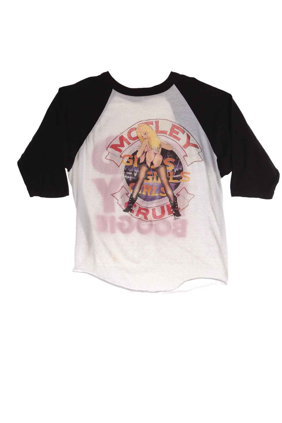 Motley Crue Girls Girls Girls - Bad Boy Boogie 3/4 Sleeve Graphic Shirt