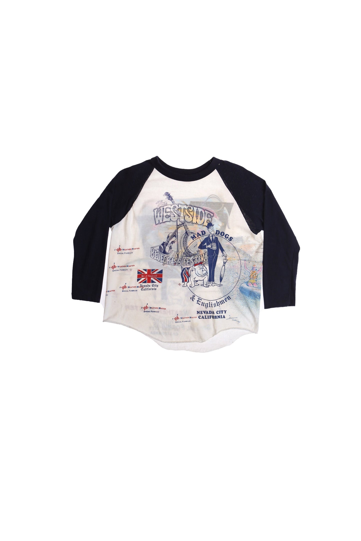 The West Side Bluegrass Festival 3/4 Sleeve Graphic Shirt - Mad Dogs & Englishmen - Nevada City California