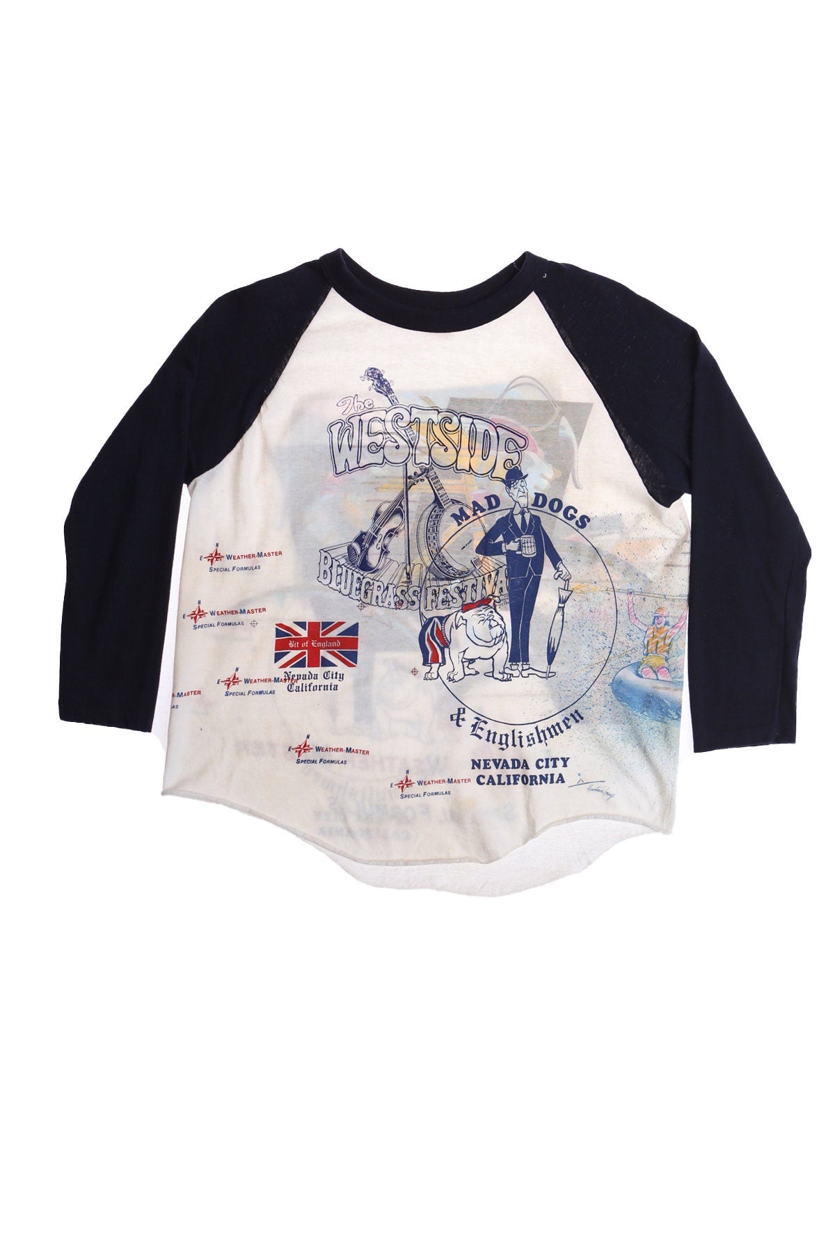 The West Side Bluegrass Festival 3/4 Sleeve Graphic Shirt - Mad Dogs & Englishmen - Nevada City California