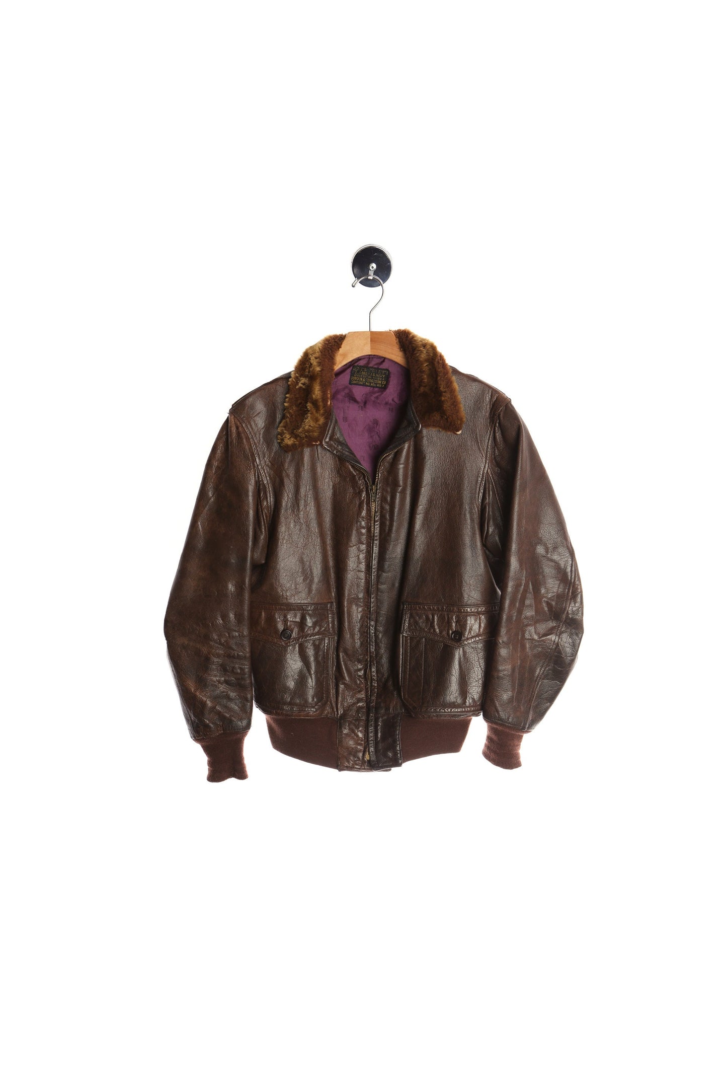M-422 A Brown Bomber Leather Jacket